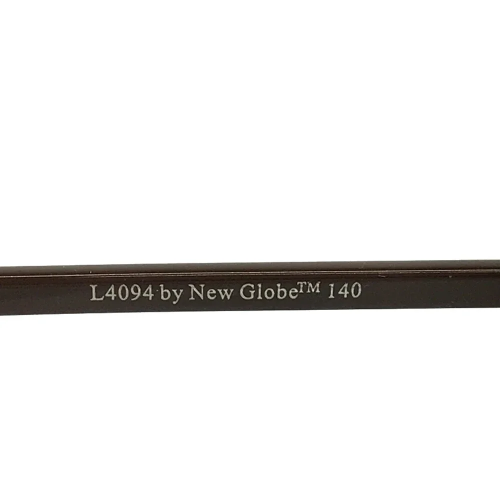 New Globe Eyeglasses Frames L4094 CREAM Black Rectangle Full Rim 52-17-140